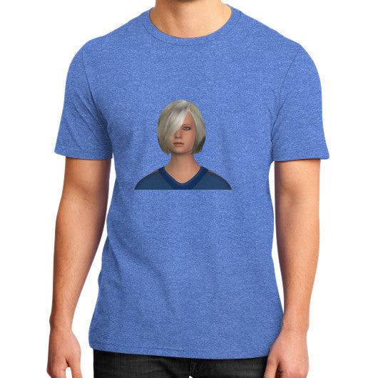 District T-Shirt (on man) Heather blue Megamarca