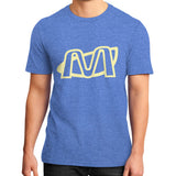 District T-Shirt (on man) Heather blue Megamarca