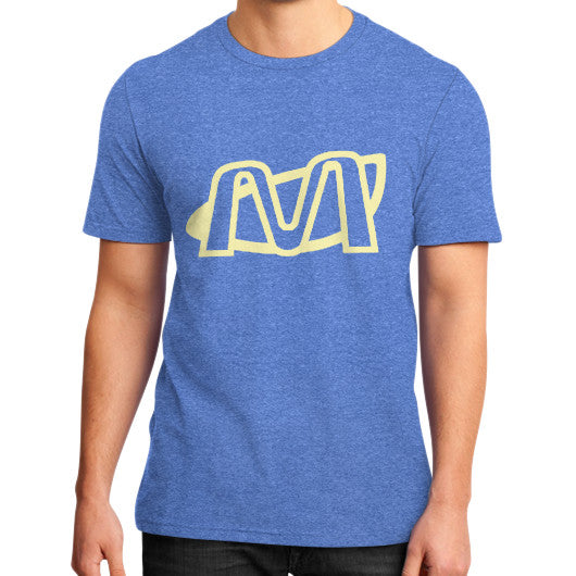 District T-Shirt (on man) Heather blue Megamarca