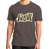 District T-Shirt (on man) Heather brown Megamarca