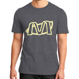 District T-Shirt (on man) Heather charcoal Megamarca