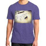 District T-Shirt (on man) Heather purple Megamarca