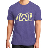 District T-Shirt (on man) Heather purple Megamarca