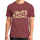 District T-Shirt (on man) Heather red Megamarca