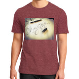 District T-Shirt (on man) Heather red Megamarca