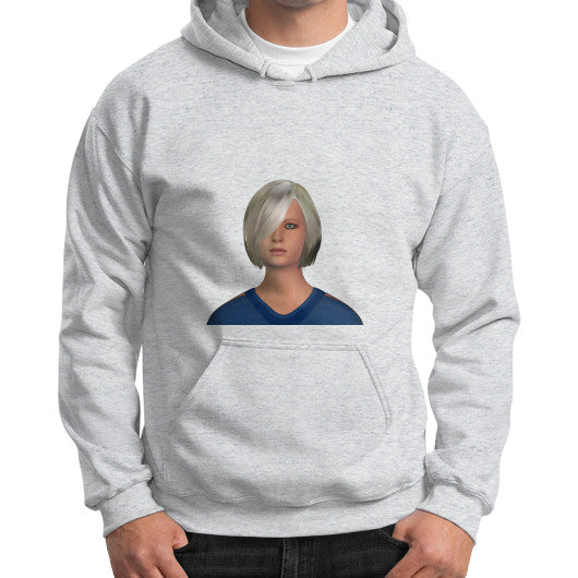 Gildan Hoodie (on man) Ash grey Megamarca