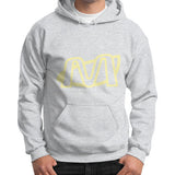 Gildan Hoodie (on man) Ash grey Megamarca