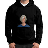 Gildan Hoodie (on man) Black Megamarca