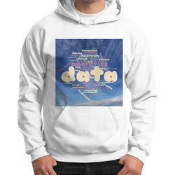 Gildan Hoodie (on man) White Megamarca