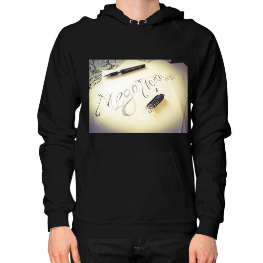 Hoodie (on man) Black Megamarca