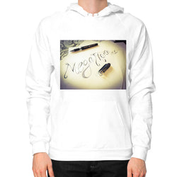 Hoodie (on man) White Megamarca