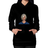 Hoodie (on woman) Black Megamarca