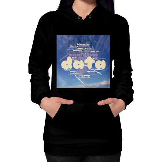 Hoodie (on woman) Black Megamarca