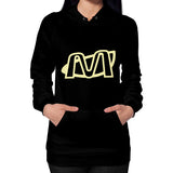 Hoodie (on woman) Black Megamarca