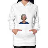 Hoodie (on woman) White Megamarca