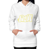 Hoodie (on woman) White Megamarca