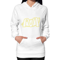 Hoodie (on woman) White Megamarca