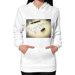 Hoodie (on woman) White Megamarca