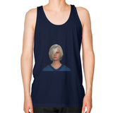 Unisex Fine Jersey Tank (on man) Navy Megamarca