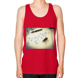 Unisex Fine Jersey Tank (on man) Red Megamarca