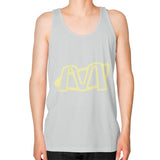 Unisex Fine Jersey Tank (on man) Silver Megamarca