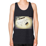 Unisex Fine Jersey Tank (on man) Tri-Blend Black Megamarca