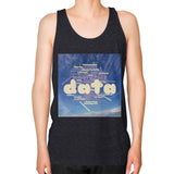 Unisex Fine Jersey Tank (on man) Tri-Blend Black Megamarca