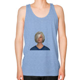 Unisex Fine Jersey Tank (on man) Tri-Blend Blue Megamarca