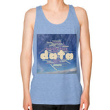 Unisex Fine Jersey Tank (on man) Tri-Blend Blue Megamarca
