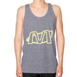 Unisex Fine Jersey Tank (on man) Tri-Blend Grey Megamarca