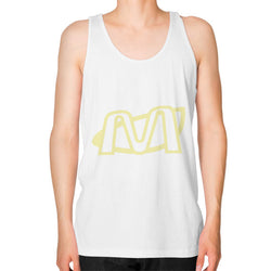 Unisex Fine Jersey Tank (on man) White Megamarca