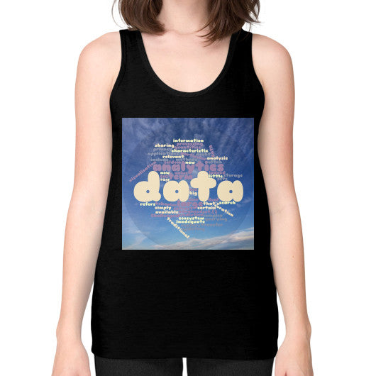 Unisex Fine Jersey Tank (on woman) Black Megamarca