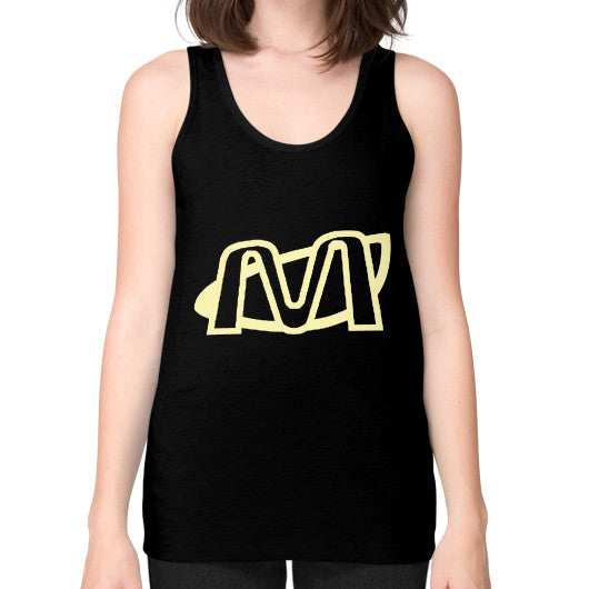 Unisex Fine Jersey Tank (on woman) Black Megamarca