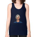 Unisex Fine Jersey Tank (on woman) Navy Megamarca