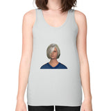 Unisex Fine Jersey Tank (on woman) Silver Megamarca