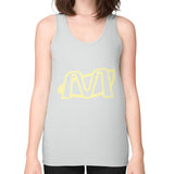 Unisex Fine Jersey Tank (on woman) Silver Megamarca