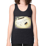 Unisex Fine Jersey Tank (on woman) Tri-Blend Black Megamarca