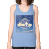 Unisex Fine Jersey Tank (on woman) Tri-Blend Blue Megamarca