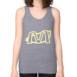 Unisex Fine Jersey Tank (on woman) Tri-Blend Grey Megamarca