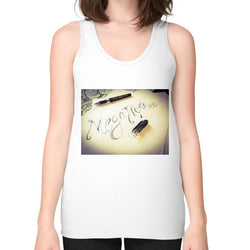 Unisex Fine Jersey Tank (on woman) White Megamarca