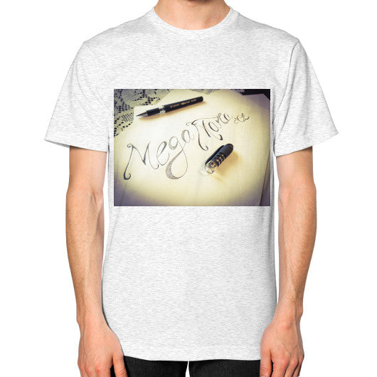 Unisex T-Shirt (on man) Ash grey Megamarca