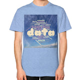 Unisex T-Shirt (on man) Tri-Blend Blue Megamarca