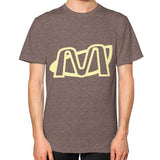 Unisex T-Shirt (on man) Tri-Blend Coffee Megamarca