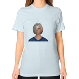 Unisex T-Shirt (on woman) Light blue Megamarca