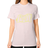 Unisex T-Shirt (on woman) Light pink Megamarca
