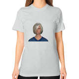 Unisex T-Shirt (on woman) Silver Megamarca
