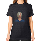 Unisex T-Shirt (on woman) Tri-Blend Black Megamarca