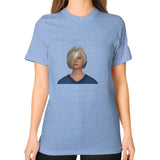 Unisex T-Shirt (on woman) Tri-Blend Blue Megamarca