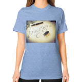 Unisex T-Shirt (on woman) Tri-Blend Blue Megamarca