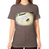 Unisex T-Shirt (on woman) Tri-Blend Coffee Megamarca
